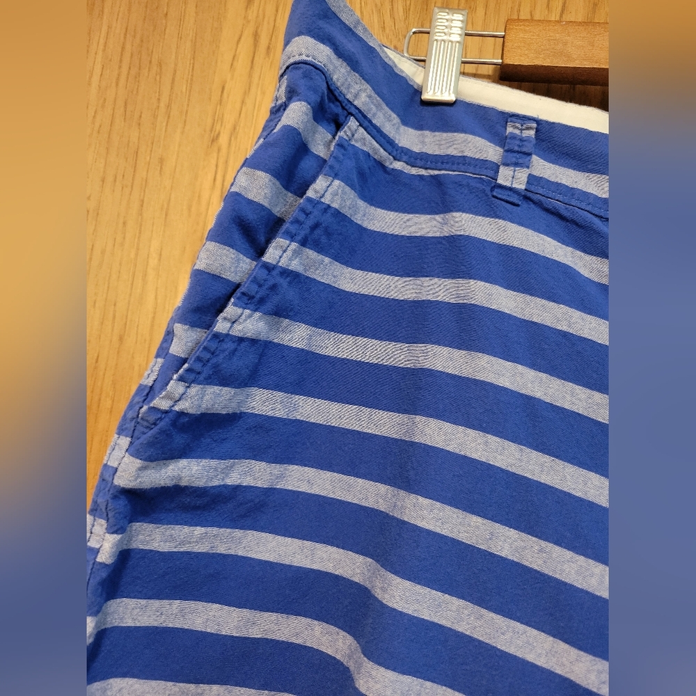 Old Navy Blue and Gray Striped Short Shorts. Womens Size 14 Regular 2014 Y2K - Picture 3 of 8